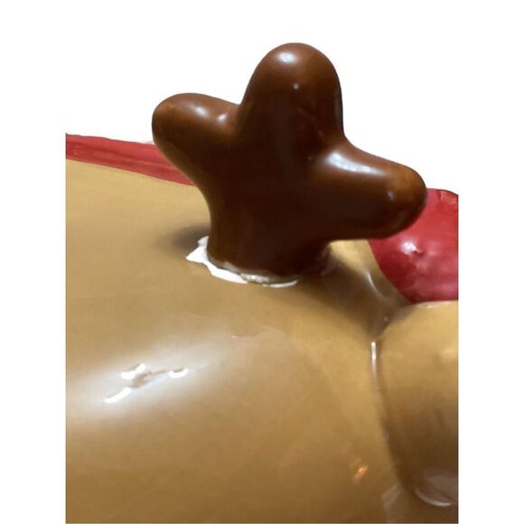 Vintage Conagra Brands Swiss Miss Hot Cocoa Ceramic Reindeer Canister Cookie Jar - Picture 3 of 7